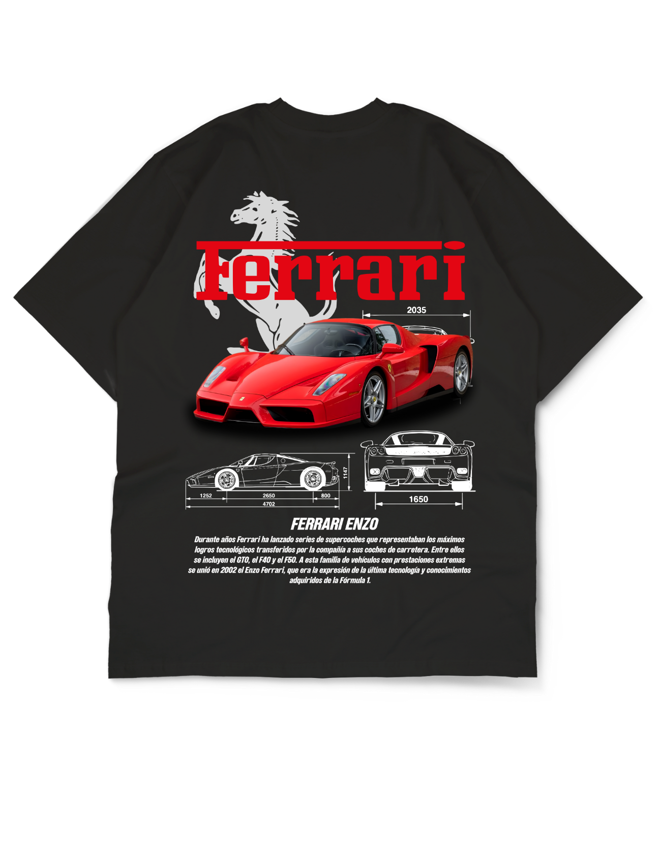Oversize Drop Shoulder Car Collection Tee