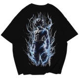 Premium Oversized Anime T-Shirt - Ultra Instinct Goku Graphics