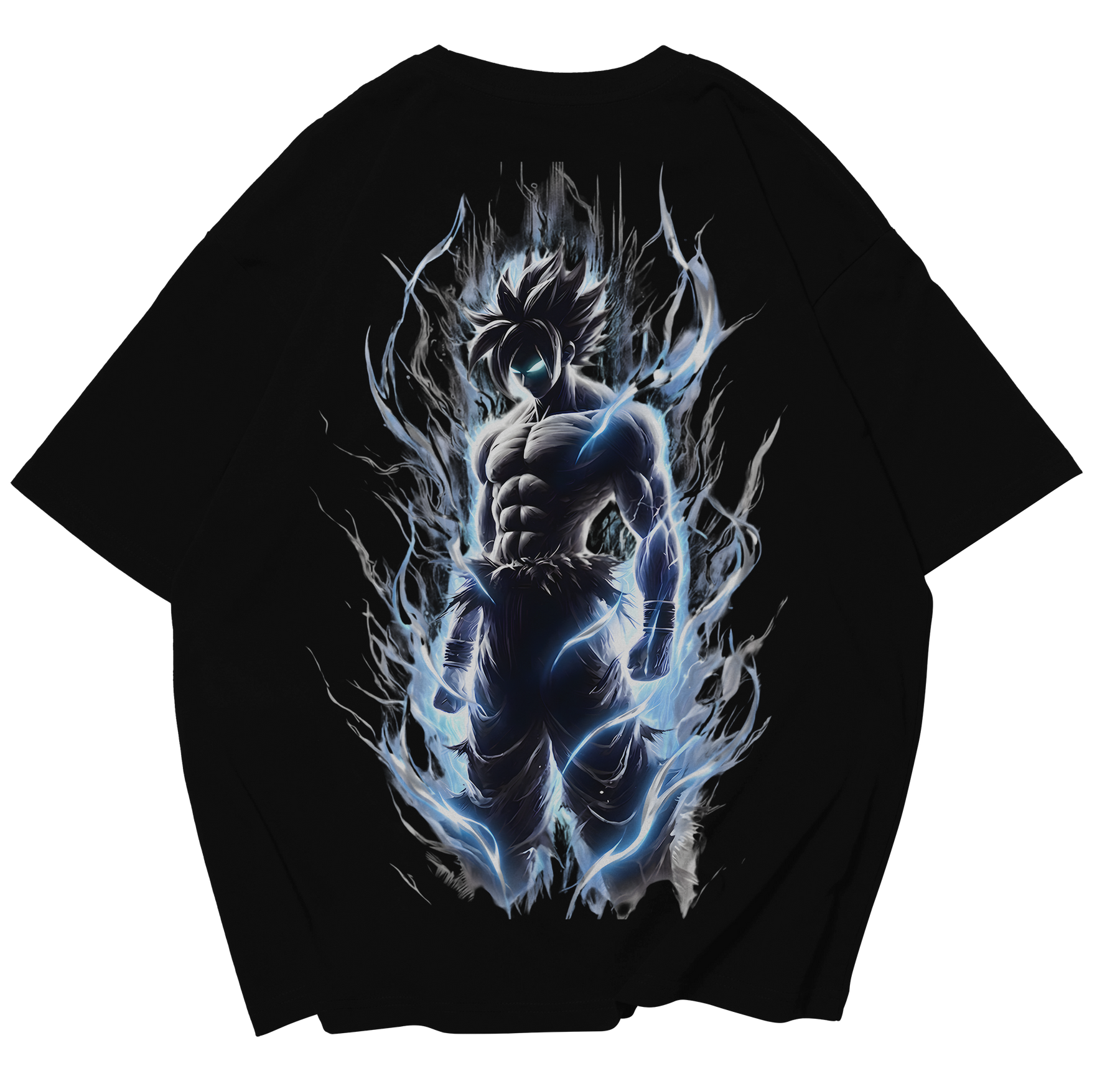 Premium Oversized Anime T-Shirt - Ultra Instinct Goku Graphics