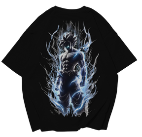 Premium Oversized Anime T-Shirt - Ultra Instinct Goku Graphics