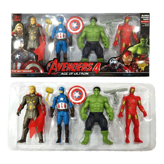 Action Figure Set 4-Pack - Superhero Team Collection for Kids