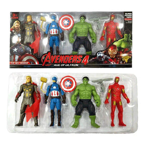 Action Figure Set 4-Pack - Superhero Team Collection for Kids