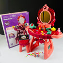 💜𝗕𝗲𝗮𝘂𝘁𝗶𝗳𝘂𝗹 𝗗𝗿𝗲𝘀𝘀𝗶𝗻𝗴 𝗧𝗮𝗯𝗹𝗲 𝗪𝗶𝘁𝗵 𝗦𝘁𝗼𝗼𝗹💜
This cute dressing table is a perfect gift to your little princess. Good for stimulating little girl's imagination in role-playing & feel in the salon again!

💜𝗛𝗶𝗴𝗵𝗹𝗶𝗴𝗵𝘁𝘀:
✅