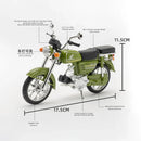 1:12 Scale Honda JH70 Die-Cast Motorcycle Model - Alloy Collectible with Rubber Tires