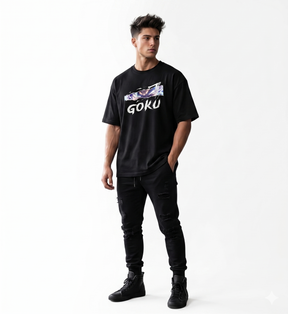 Premium Oversized Anime T-Shirt - Ultra Instinct Goku Graphics