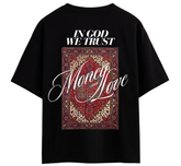 In God We Trust' Persian Graphic Oversized T-Shirt