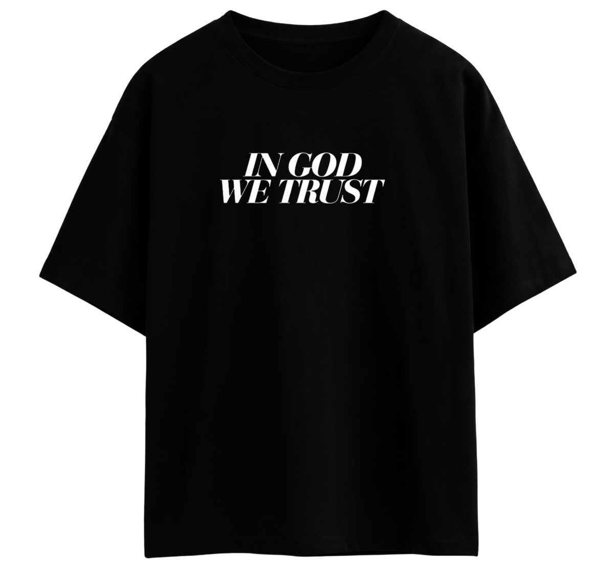 In God We Trust' Persian Graphic Oversized T-Shirt By Zilzy