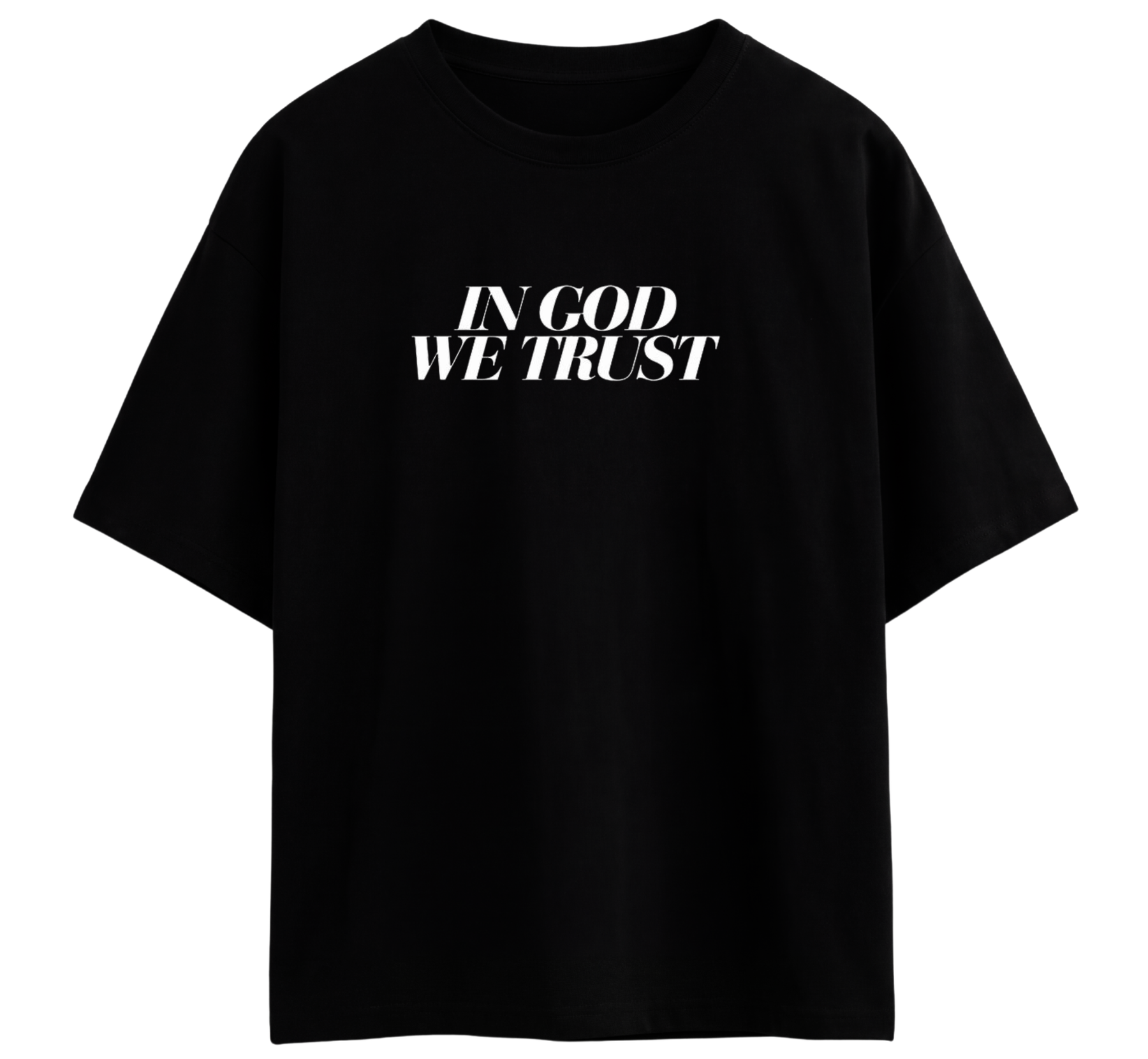In God We Trust' Persian Graphic Oversized T-Shirt