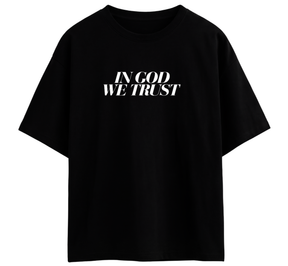In God We Trust' Persian Graphic Oversized T-Shirt
