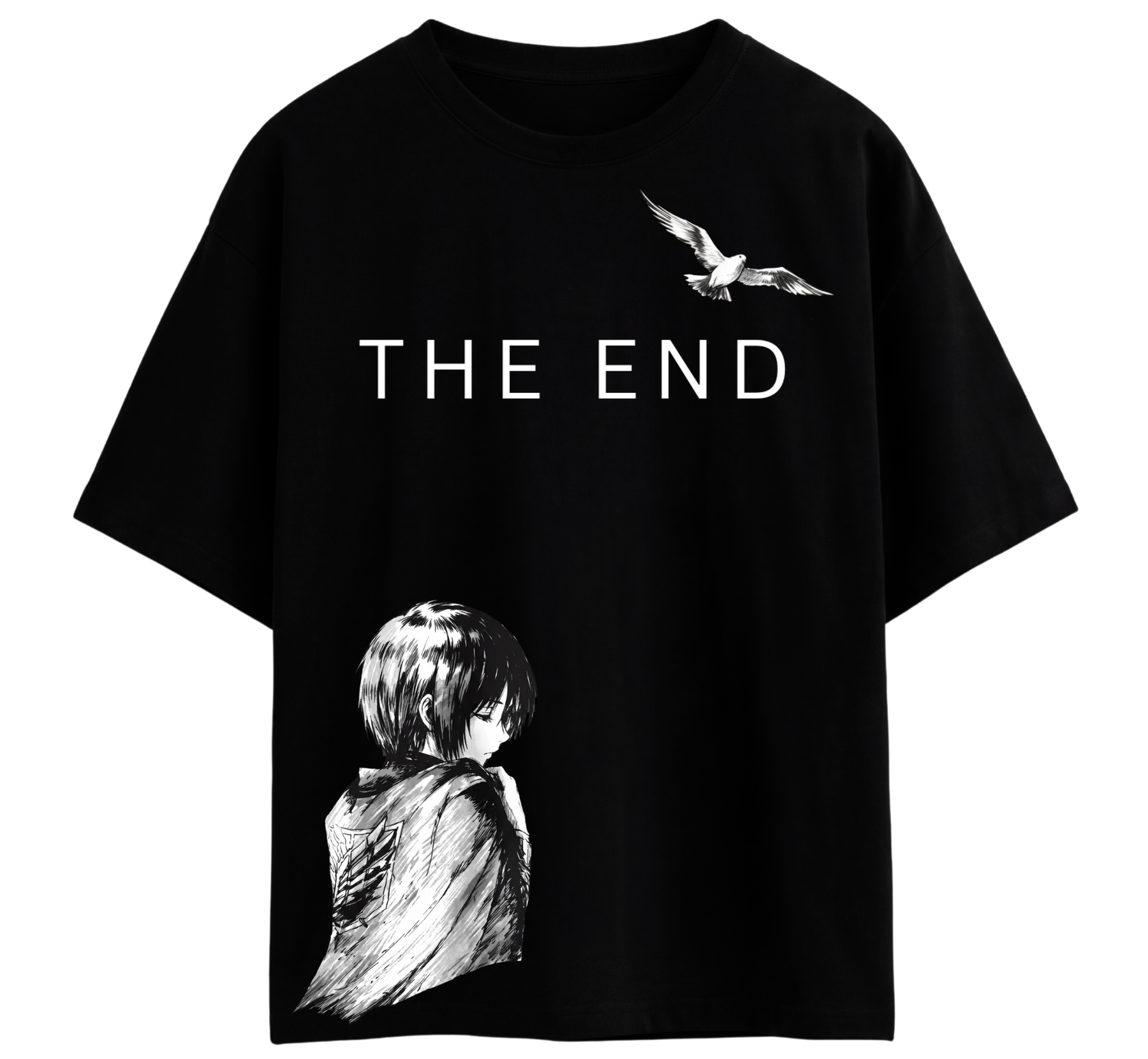 Mikasa 'The End' Oversized Anime T-Shirt