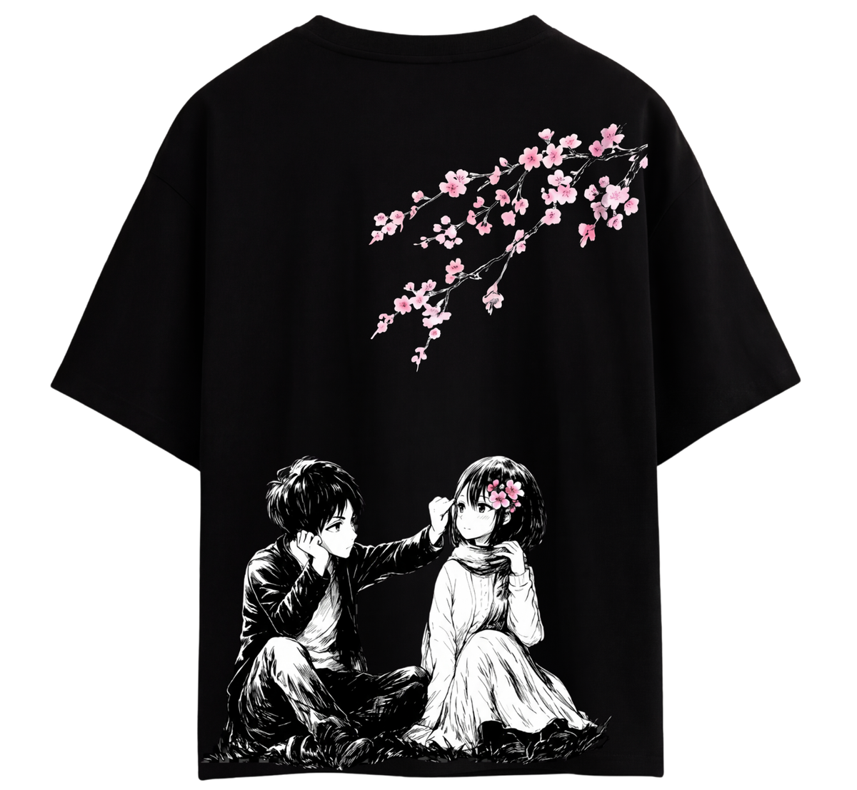 Eren & Mikasa 'The End' Oversized Anime T-Shirt  By Zilzy