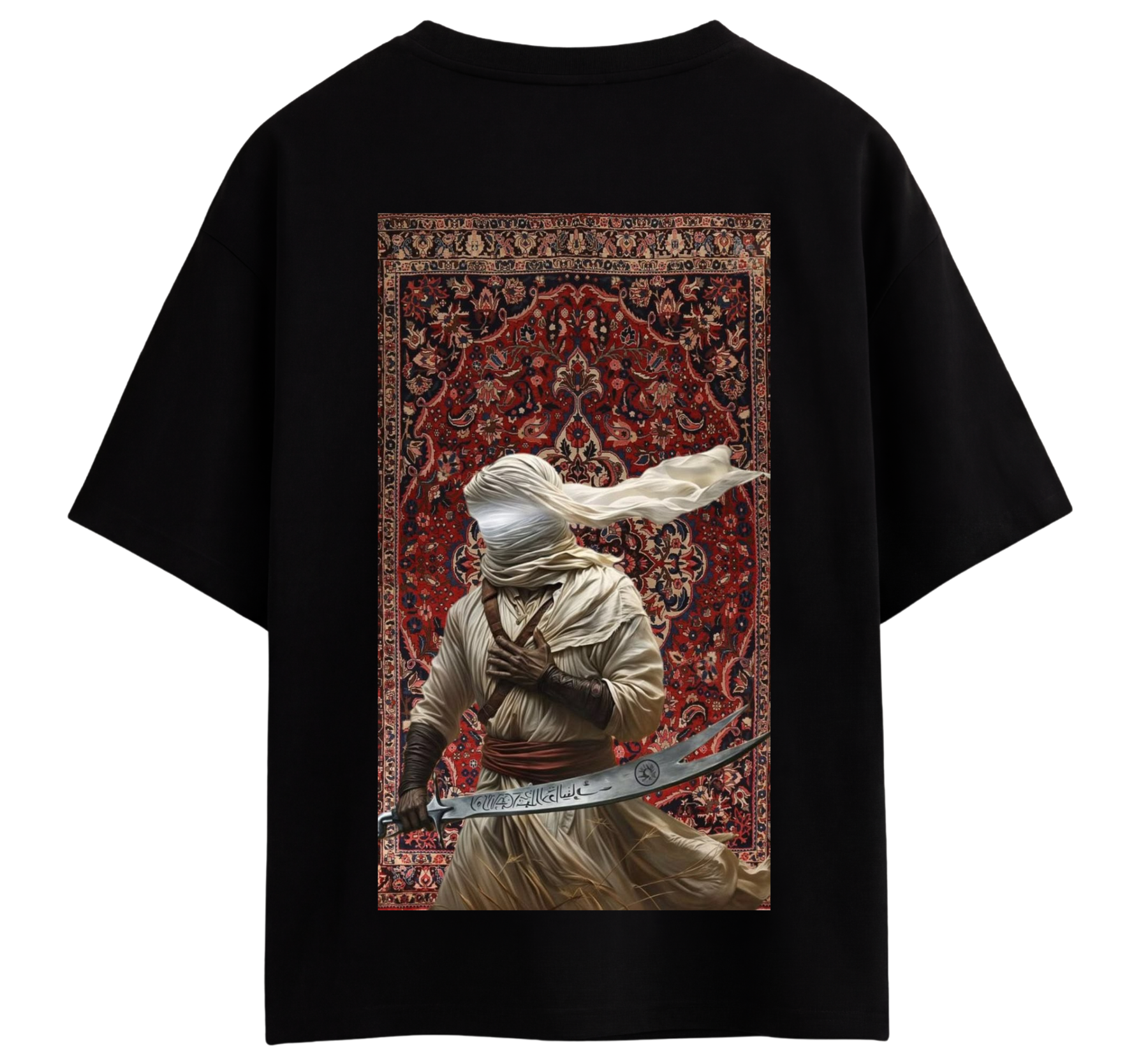 Muslim, Shia and Proud' Zulfiqar Graphic Oversized T-Shirt
