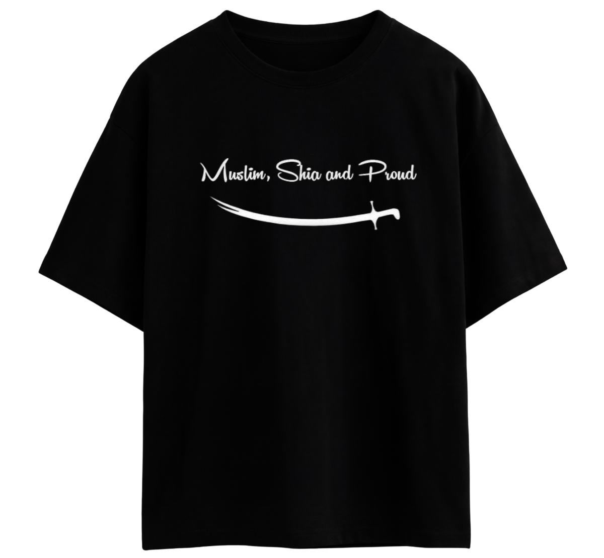 Muslim, Shia and Proud' Zulfiqar Graphic Oversized T-Shirt By Zilzy