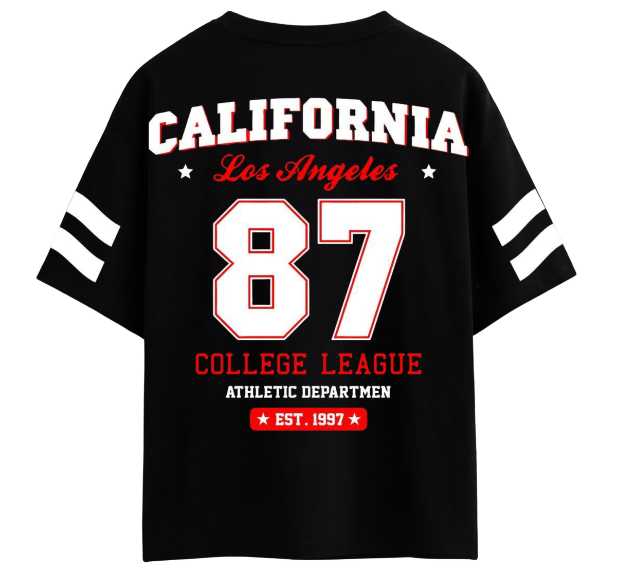 : California Los Angeles '87' Varsity Oversized T-Shirt By Zilzy