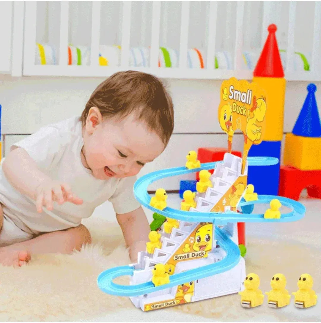 Baby Duck Climbing Stairs Toy with Lights and Music