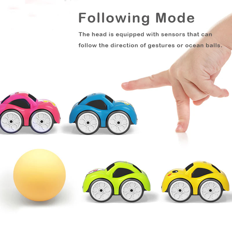 Smart Mini RC Car - 2.4GHz Remote Control with Induction Sensor & Follow Mode